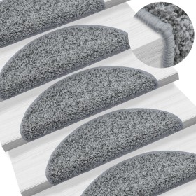 Stair mats 10 units gray 65x25 cm by vidaXL, Stair mats - Ref: Foro24-149799, Price: 54,99 €, Discount: %