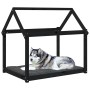 Hundebett aus massivem schwarzem Kiefernholz, 111 x 80 x 100 cm von vidaXL, Betten für Hunde - Ref: Foro24-822221, Preis: 72,...