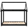 Dog bed solid black pine wood 111x80x100 cm by vidaXL, Beds for dogs - Ref: Foro24-822221, Price: 72,99 €, Discount: %