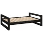 Dog bed solid black pine wood 95.5x65.5x28 cm by vidaXL, Beds for dogs - Ref: Foro24-821486, Price: 60,99 €, Discount: %