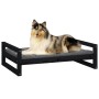 Dog bed solid black pine wood 95.5x65.5x28 cm by vidaXL, Beds for dogs - Ref: Foro24-821486, Price: 60,99 €, Discount: %