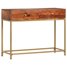 Mesa consola de madera maciza de acacia 100x35x76 cm de vidaXL, Mesas auxiliares - Ref: Foro24-286175, Precio: 141,67 €, Desc...