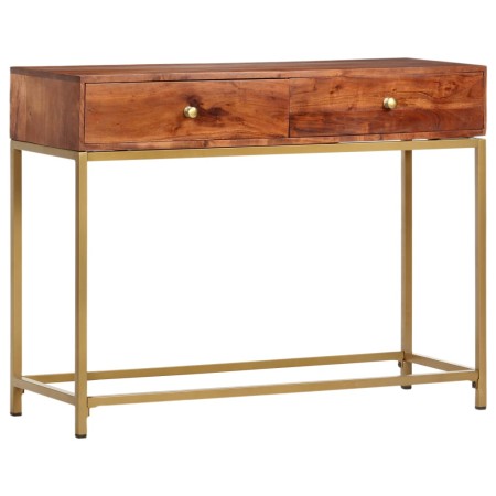 Solid acacia wood console table 100x35x76 cm by vidaXL, Side tables - Ref: Foro24-286175, Price: 141,67 €, Discount: %