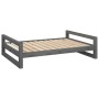 Cama para perros madera maciza de pino gris 105,5x75,5x28 cm de vidaXL, Camas para perros - Ref: Foro24-821489, Precio: 69,99...