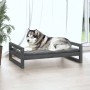 Cama para perros madera maciza de pino gris 105,5x75,5x28 cm de vidaXL, Camas para perros - Ref: Foro24-821489, Precio: 69,99...