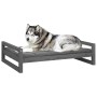 Cama para perros madera maciza de pino gris 105,5x75,5x28 cm de vidaXL, Camas para perros - Ref: Foro24-821489, Precio: 69,99...