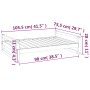 Cama para perros madera maciza de pino gris 105,5x75,5x28 cm de vidaXL, Camas para perros - Ref: Foro24-821489, Precio: 69,99...