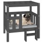 Dog bed solid gray pine wood 65.5x43x70 cm by vidaXL, Beds for dogs - Ref: Foro24-822374, Price: 65,74 €, Discount: %