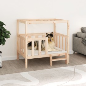 Cama para perros madera maciza de pino 105,5x83,5x100 cm de vidaXL, Camas para perros - Ref: Foro24-822387, Precio: 112,99 €,...