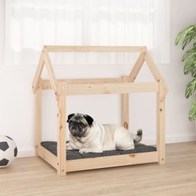 Cama para perros madera maciza de pino 71x55x70 cm de vidaXL, Camas para perros - Ref: Foro24-822202, Precio: 49,51 €, Descue...