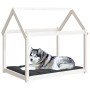 Massivholz-Hundebett aus weißer Kiefer 111x80x100 cm von vidaXL, Betten für Hunde - Ref: Foro24-822218, Preis: 98,24 €, Rabat...