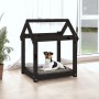 Hundebett aus massivem schwarzem Kiefernholz, 61 x 50 x 70 cm von vidaXL, Betten für Hunde - Ref: Foro24-822201, Preis: 43,97...