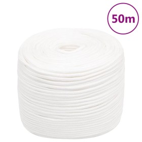 Intense white 8 mm 50 m polypropylene boat rope by vidaXL, Ropes and metal cords - Ref: Foro24-152555, Price: 20,00 €, Discou...