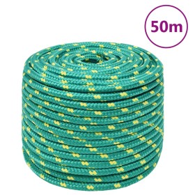 Green polypropylene boat rope 12 mm 50 m by vidaXL, Ropes and metal cords - Ref: Foro24-152724, Price: 31,45 €, Discount: %