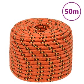 Orange polypropylene boat rope 12 mm 50 m by vidaXL, Ropes and metal cords - Ref: Foro24-152671, Price: 38,56 €, Discount: %