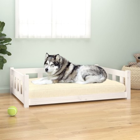 Cama para perros madera maciza de pino blanco 105,5x75,5x28 cm de vidaXL, Camas para perros - Ref: Foro24-833258, Precio: 79,...