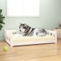 Dog bed solid white pine wood 105.5x75.5x28 cm by vidaXL, Beds for dogs - Ref: Foro24-833258, Price: 79,28 €, Discount: %