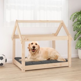 Cama para perros madera maciza de pino 81x60x70 cm de vidaXL, Camas para perros - Ref: Foro24-822207, Precio: 55,99 €, Descue...