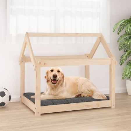 Cama para perros madera maciza de pino 81x60x70 cm de vidaXL, Camas para perros - Ref: Foro24-822207, Precio: 55,14 €, Descue...