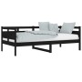 Solid black pine wood sofa bed 90x190 cm by vidaXL, Beds and slatted bases - Ref: Foro24-820311, Price: 107,99 €, Discount: %