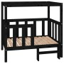 Dog bed solid black pine wood 105.5x83.5x100 cm by vidaXL, Beds for dogs - Ref: Foro24-822391, Price: 138,32 €, Discount: %