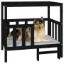 Dog bed solid black pine wood 105.5x83.5x100 cm by vidaXL, Beds for dogs - Ref: Foro24-822391, Price: 138,32 €, Discount: %