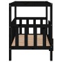 Dog bed solid black pine wood 105.5x83.5x100 cm by vidaXL, Beds for dogs - Ref: Foro24-822391, Price: 138,32 €, Discount: %