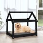 Solid black pine wood dog bed 81x60x70 cm by vidaXL, Beds for dogs - Ref: Foro24-822211, Price: 52,71 €, Discount: %