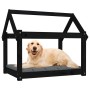 Cama para perros madera maciza de pino negro 81x60x70 cm de vidaXL, Camas para perros - Ref: Foro24-822211, Precio: 52,99 €, ...