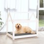 Hundebett aus massivem weißem Kiefernholz, 81 x 60 x 70 cm von vidaXL, Betten für Hunde - Ref: Foro24-822208, Preis: 65,99 €,...