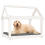 Hundebett aus massivem weißem Kiefernholz, 81 x 60 x 70 cm von vidaXL, Betten für Hunde - Ref: Foro24-822208, Preis: 65,96 €,...