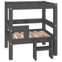 Cama para perros madera maciza de pino gris 55,5x53,5x60 cm de vidaXL, Camas para perros - Ref: Foro24-822369, Precio: 53,51 ...