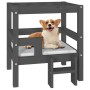 Hundebett aus massivem, grauem Kiefernholz, 55,5 x 53,5 x 60 cm von vidaXL, Betten für Hunde - Ref: Foro24-822369, Preis: 53,...