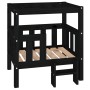 Cama para perros madera maciza de pino negro 65,5x43x70 cm de vidaXL, Camas para perros - Ref: Foro24-822376, Precio: 65,74 €...