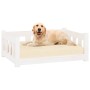 Cama para perros madera maciza de pino blanca 75,5x55,5x28 cm de vidaXL, Camas para perros - Ref: Foro24-833254, Precio: 56,9...