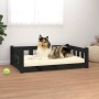 Dog bed solid black pine wood 95.5x65.5x28 cm by vidaXL, Beds for dogs - Ref: Foro24-832692, Price: 94,65 €, Discount: %