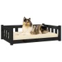 Dog bed solid black pine wood 95.5x65.5x28 cm by vidaXL, Beds for dogs - Ref: Foro24-832692, Price: 94,65 €, Discount: %