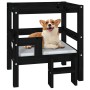 Cama para perros madera maciza de pino negro 55,5x53,5x60 cm de vidaXL, Camas para perros - Ref: Foro24-822371, Precio: 48,15...