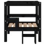 Cama para perros madera maciza de pino negro 55,5x53,5x60 cm de vidaXL, Camas para perros - Ref: Foro24-822371, Precio: 48,15...