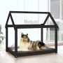 Hundebett aus massivem schwarzem Kiefernholz, 101 x 70 x 90 cm von vidaXL, Betten für Hunde - Ref: Foro24-822216, Preis: 64,0...