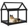 Cama para perros madera maciza de pino negro 101x70x90 cm de vidaXL, Camas para perros - Ref: Foro24-822216, Precio: 64,99 €,...