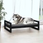 Hundebett aus massivem Schwarzkiefernholz 105,5x75,5x28 cm von vidaXL, Betten für Hunde - Ref: Foro24-821491, Preis: 69,12 €,...