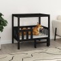 Hundebett aus massivem schwarzem Kiefernholz, 95,5 x 73,5 x 90 cm von vidaXL, Betten für Hunde - Ref: Foro24-822386, Preis: 9...