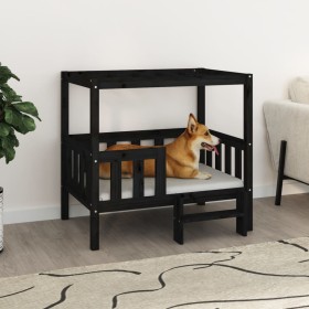 Cama para perros madera maciza de pino negro 95,5x73,5x90 cm de vidaXL, Camas para perros - Ref: Foro24-822386, Precio: 95,26...