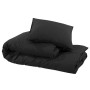 Bettbezug-Set aus heller Mikrofaser in Schwarz, 135 x 200 cm von vidaXL, Bettbezüge - Ref: Foro24-135974, Preis: 17,44 €, Rab...