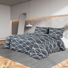 Gray cotton duvet cover set 155x220 cm by vidaXL, Duvet covers - Ref: Foro24-136055, Price: 27,99 €, Discount: %