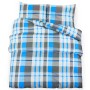 Blue and gray cotton duvet cover set 200x200 cm by vidaXL, Duvet covers - Ref: Foro24-136063, Price: 30,78 €, Discount: %