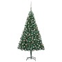 Beleuchteter Weihnachtsbaum mit Lichtern und grünen Kugeln 240 cm von vidaXL, Weihnachtsbäume - Ref: Foro24-3077624, Preis: 1...