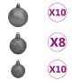 Beleuchteter Weihnachtsbaum mit Lichtern und grünen Kugeln 240 cm von vidaXL, Weihnachtsbäume - Ref: Foro24-3077710, Preis: 1...