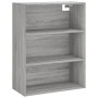 High sideboard sonoma gray plywood 69.5x34x180 cm by vidaXL, Sideboards - Ref: Foro24-3189331, Price: 147,37 €, Discount: %